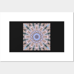 Blue Stone Mandala: चिकना असहज Posters and Art